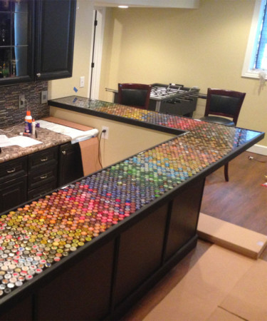 This Man Spent 5 Years Building the Ultimate Bottle Cap Bar