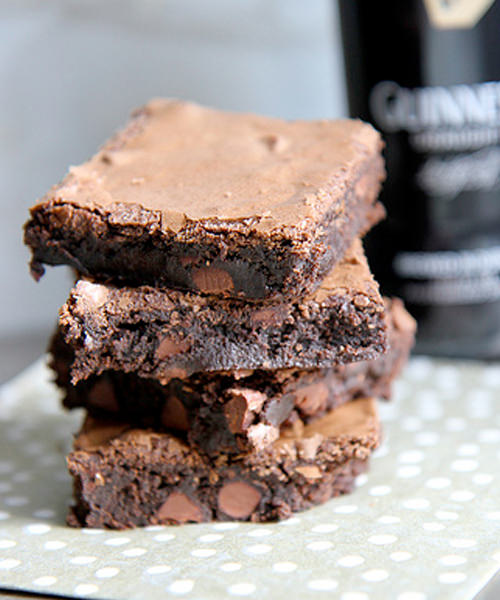 Easy to make Simple delicious guinness chocolate fudgy brownies