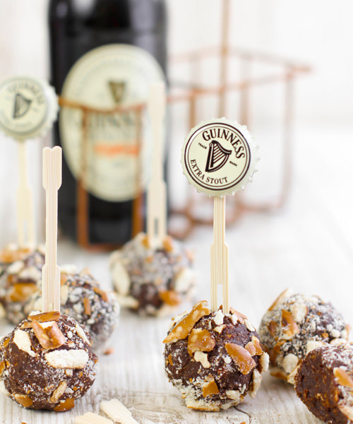 Sweet and Salty chocolate guinness pretzel truffles