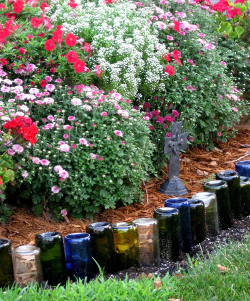 9 Adorable Garden Crafts to Make With Wine Bottles Bottle Edge