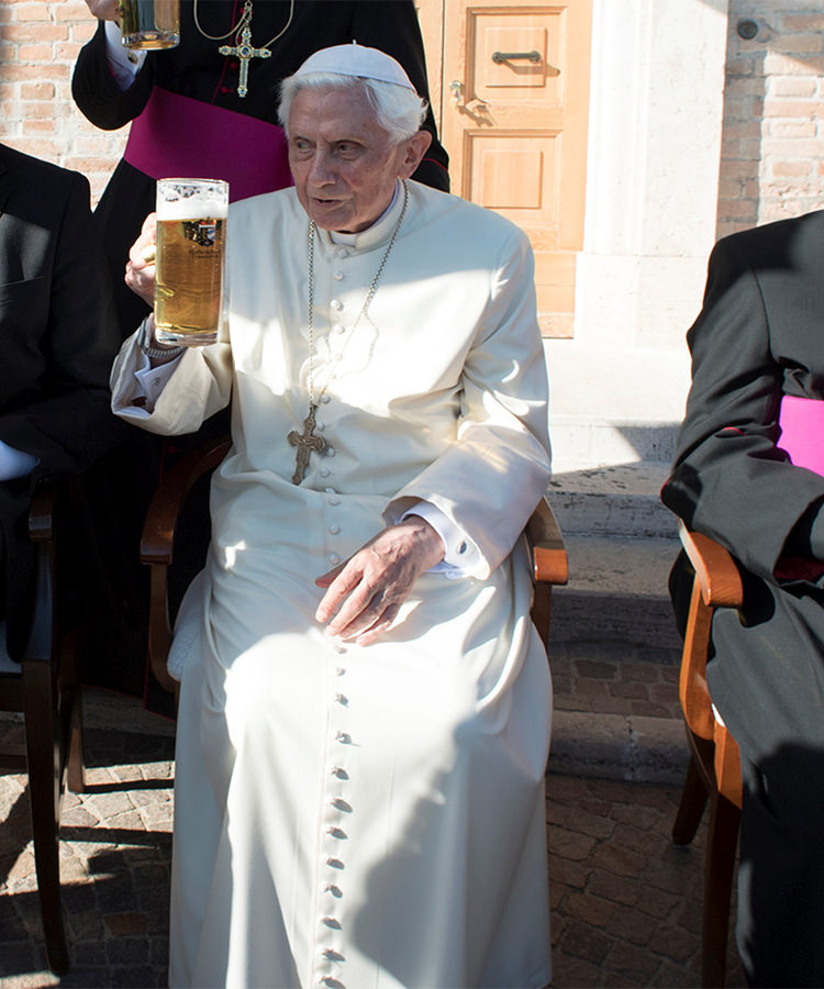 Ex-Pope Toasts 90th Birthday With Beer and Pretzels