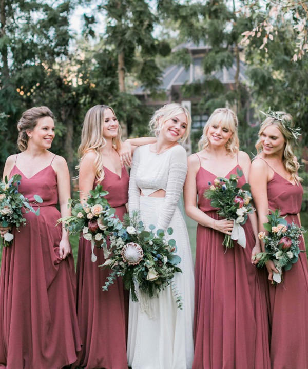 Rose themed dresses are great for wine themed weddings!