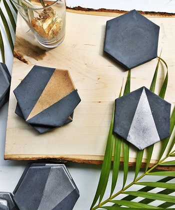 Dress up your drinks with these Charcoal Concrete coasters, perfect for all of your Instagram pics!