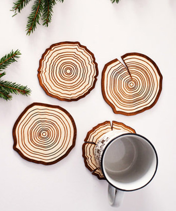 Dress up your drinks with these Rustic Tree Engraved coasters, perfect for all of your Instagram pics!
