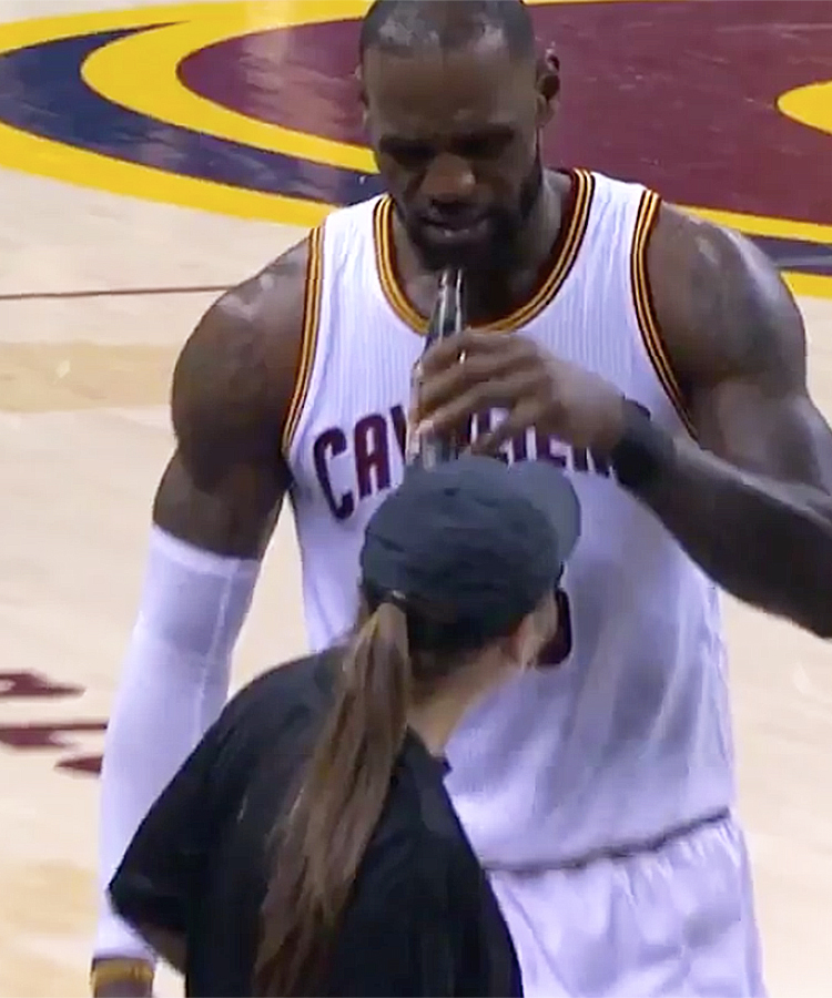 Watch: Lebron James Almost Drank A Courtside Beer