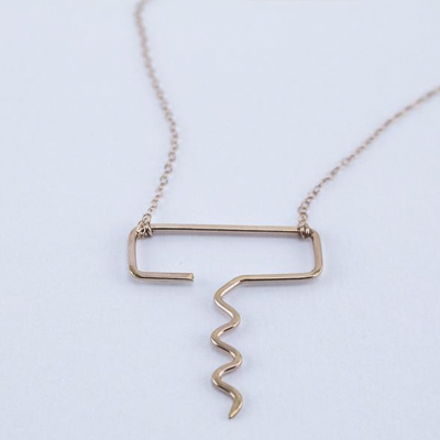 This rose gold corkscrew necklace is the perfect addition to your Mother's Day gift basket.