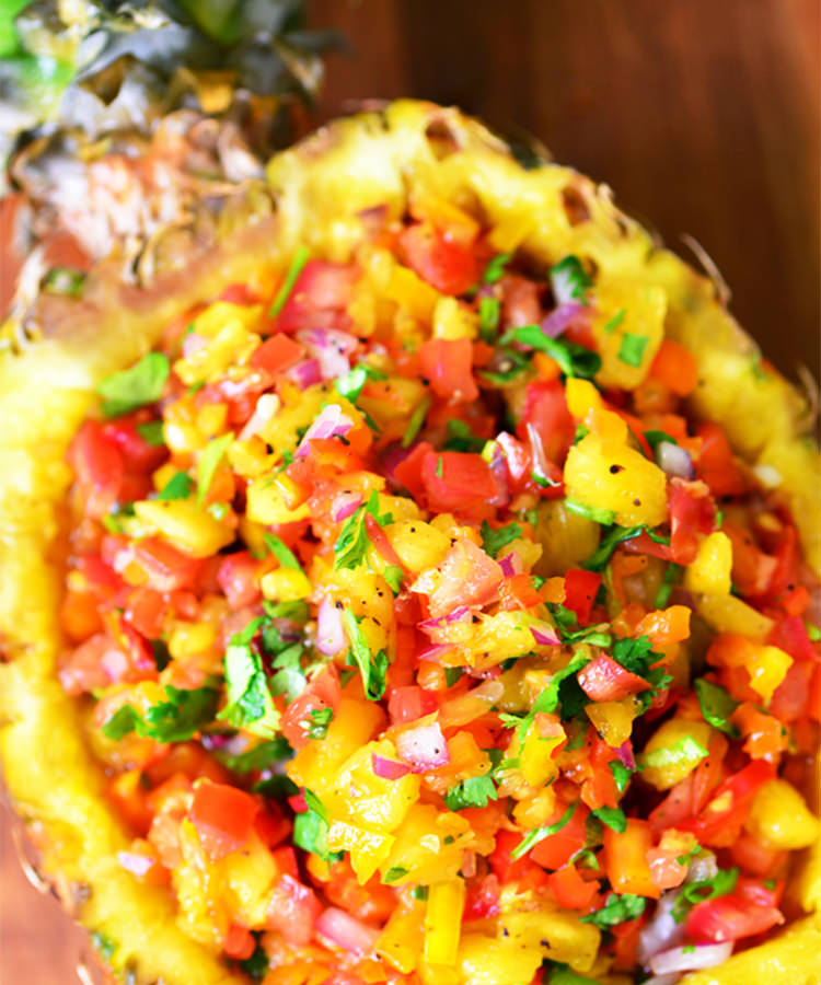 this pineapple bowl salsa is one of the 9 Best Recipes for Cinco de Mayo
