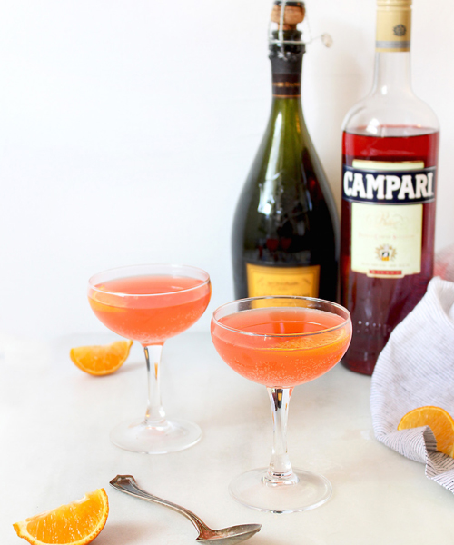 The Campari Mimosa is the perfect Campari cocktail for branching out from Negronis