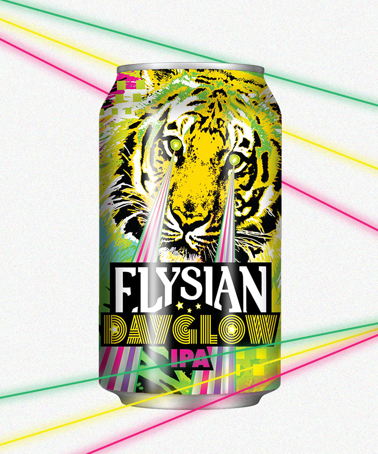 How the Elysian Dayglow IPA Label Earned Its Laser-Eyed Tiger