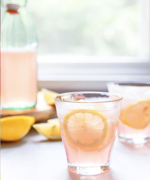 This rose lemonade is a delicious rosé based cocktail to make this summer