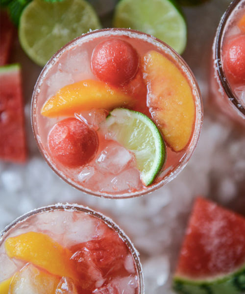 This Watermelon Margarita is a delicious rosé based cocktail to make this summer
