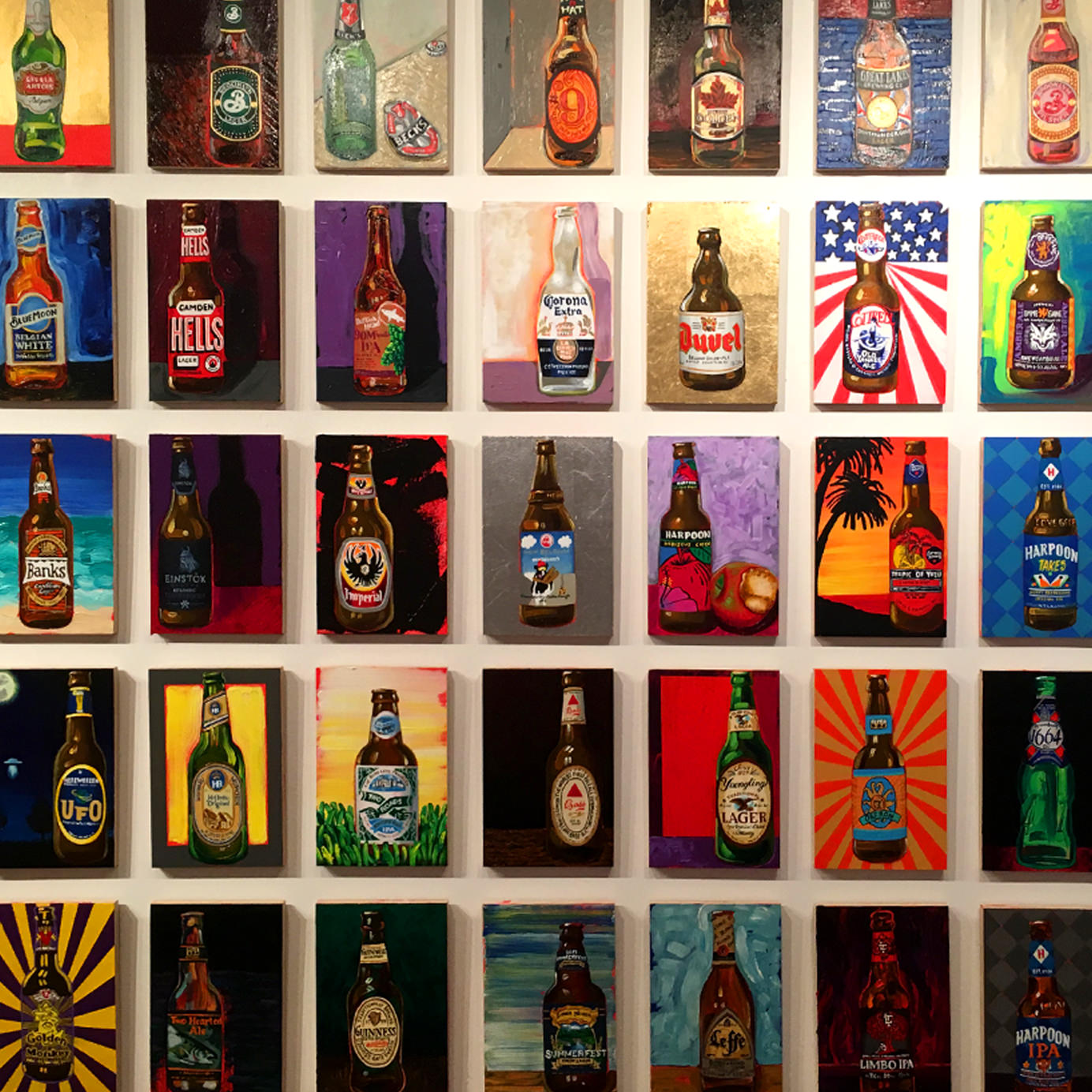 This Artist Painted 99 Beers and Hung Them on a Wall