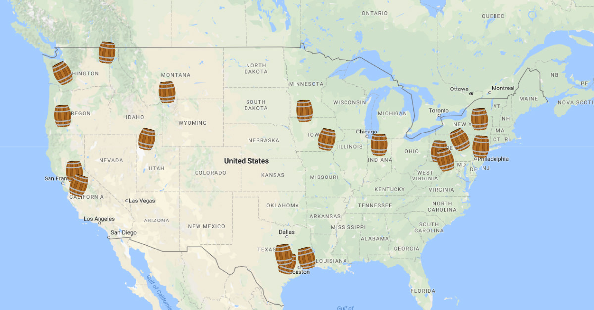 Mapping the American Bourbon Trail From Kentucky to California VinePair
