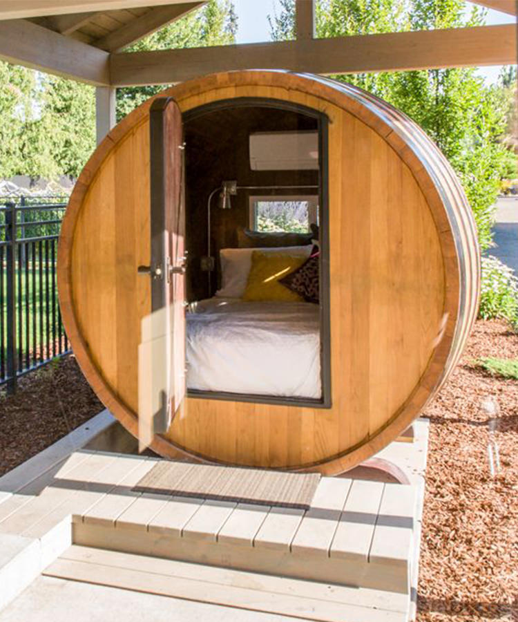 You Can Now Sleep in a Wine Barrel Next to Washington Wineries