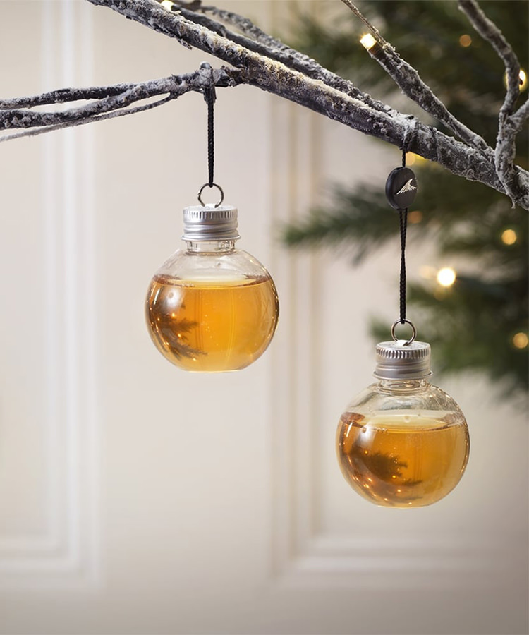 Booze-Filled Ornaments are Exactly What Your Christmas Tree Needs