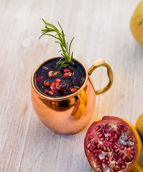 the pomegranate mule is one of disney's new holiday cocktails