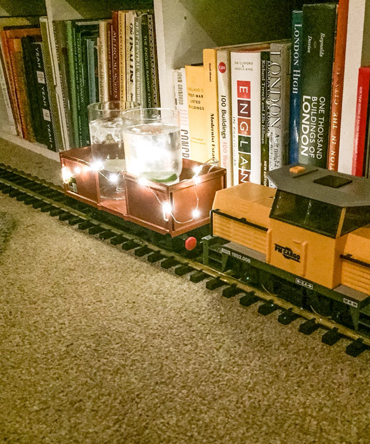 London Genius Turns Model Train into Personal G&T Delivery System