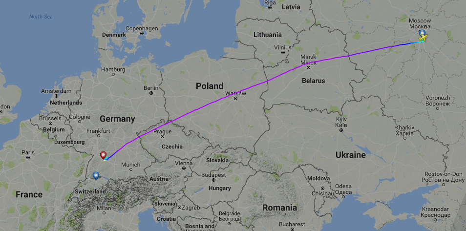 The diverted flight path