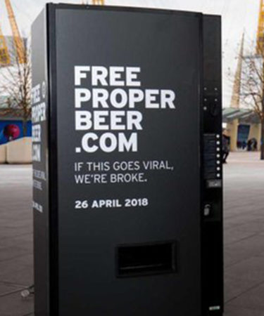 This Vending Machine in London is Dispensing Free Beer