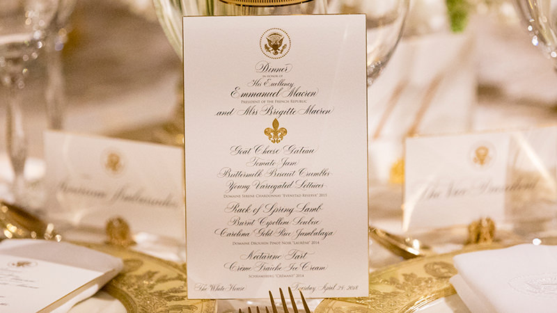Trump Wines weren't served at the state dinner.