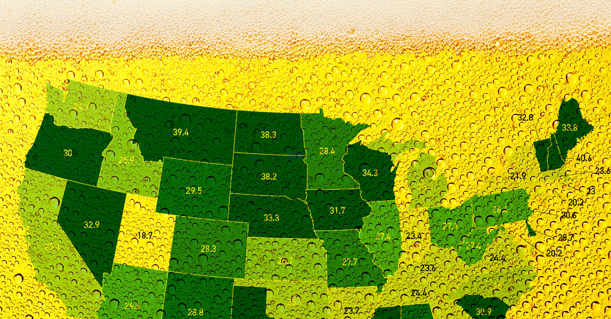 MAP: The States That Drink The Most Beer In America (2018) | VinePair