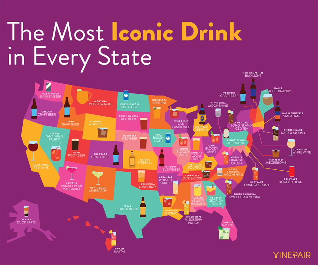 MAP: The Most Iconic Drink in Every State | VinePair