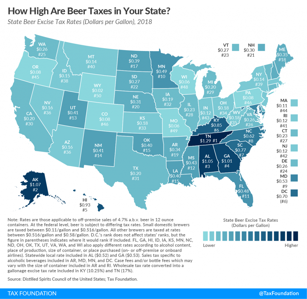 These 3 Maps Show The States That Charge The Most Tax On Beer