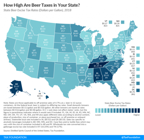 These 3 Maps Show The States That Charge The Most Tax On Beer, Wine ...