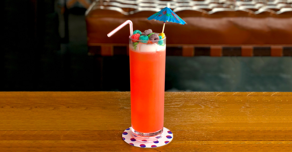 Campari, gin, and pineapple and lime juices come together in this bright and breezy cocktail from Mr. Purple bar in NYC. Learn how to make the recipe.