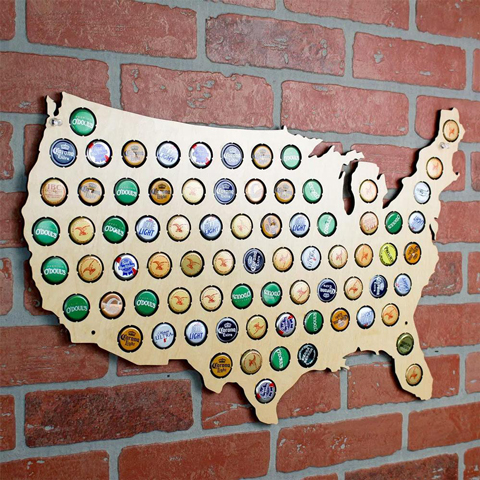 US and State Beer Cap Maps