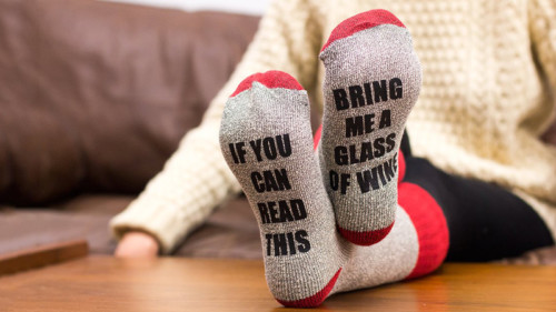 Get 50% off These Hilarious Wine Socks Today Only!