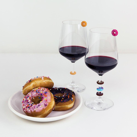 Doughnut Wine Glass Charms