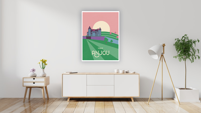 Anjou Wine Region Travel Poster