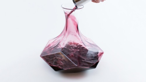 This Geometric Inspired Wine Decanter Will Make Your Table Glisten