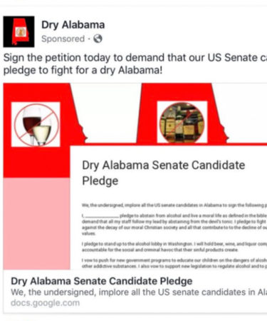 ‘Dry Alabama’ Anti-Alcohol Facebook Campaign Was Fake