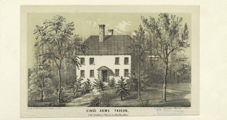 King's Arms Tavern, Now Known As Atlantic Garden, 50 Bowery, 1854