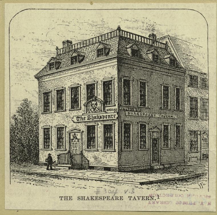 The Shakespeare Tavern, Nassau & Fulton Streets, 1892