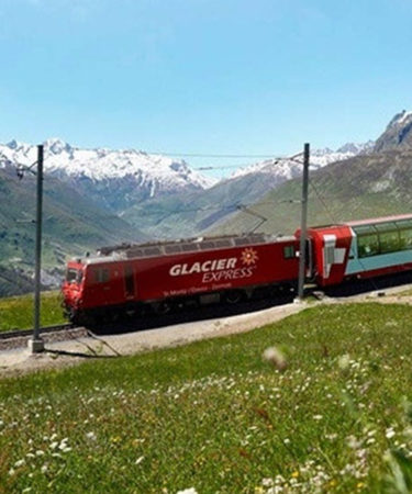This Luxury Swiss Train Ride Pairs Champagne Dining With Spectacular Views