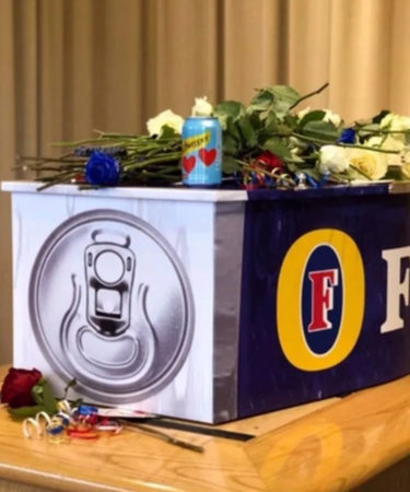 Aussie-Beer-Loving Man Buried in Fosters-Themed Coffin