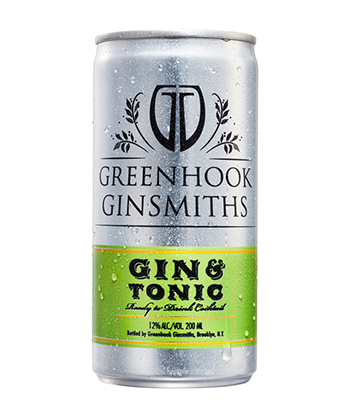 Greenhook Ginsmiths Gin & Tonic is one of the best canned G&Ts for 2019.