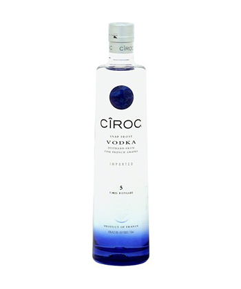 Ciroc Snap Frost Vodka is one of the 10 best celebrity spirits.