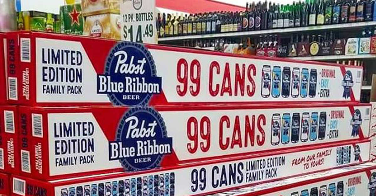 Pabst Blue Ribbon Limited Edition Family Pack Beer, 99 cans - Kroger
