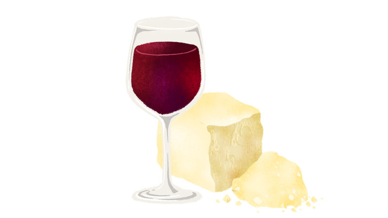 Beaujolais goes well with feta cheese