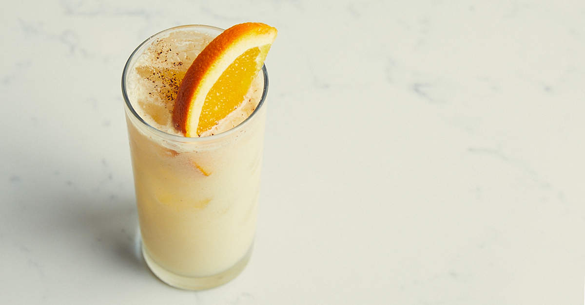 Tropical vacation in a glass alert! Created by Basic Kitchen's Nathan Wentworth, this breezy cocktail combines rum, allspice liqueur, and coconut milk, with orange and lime juice.