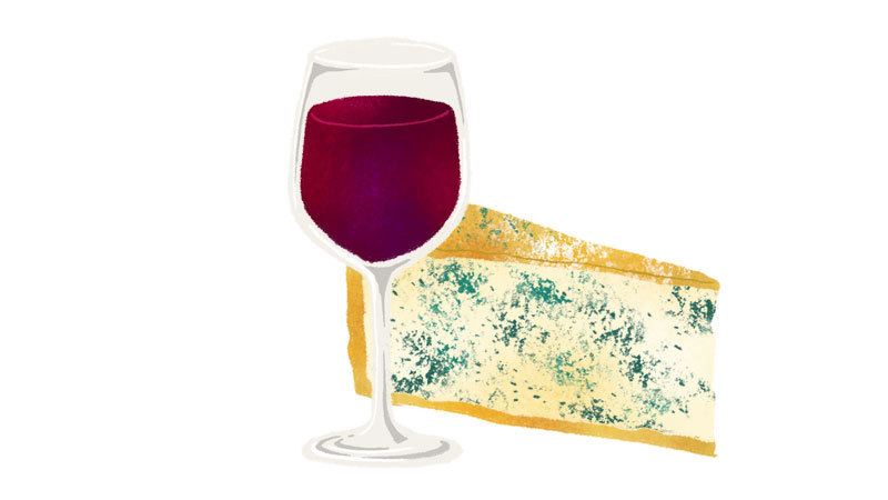 Port and bleu cheese make the perfect pairing