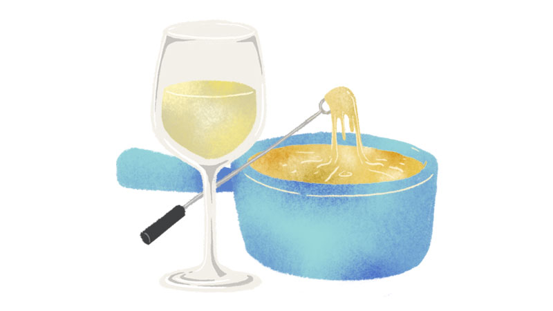 Sauternes pairs perfectly with fondue