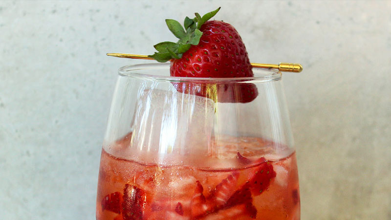 The Strawberry Aperol Spritz is a great Aperol Spritz variation