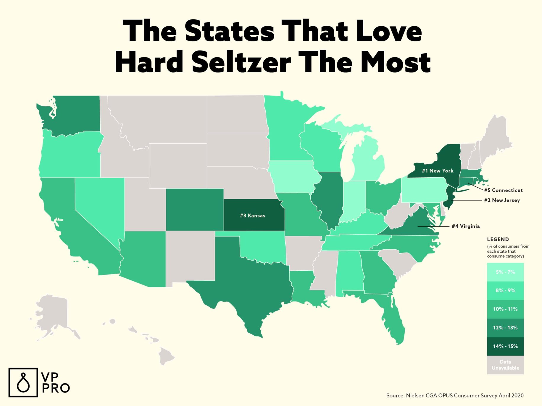 The States That Love Hard Seltzer The Most [Map] | VinePair