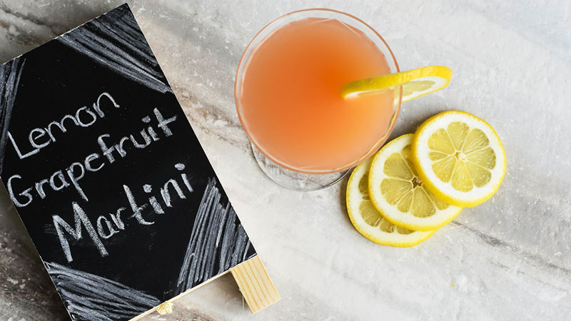 The The Lemon Grapefruit Martini is a great Martini variation