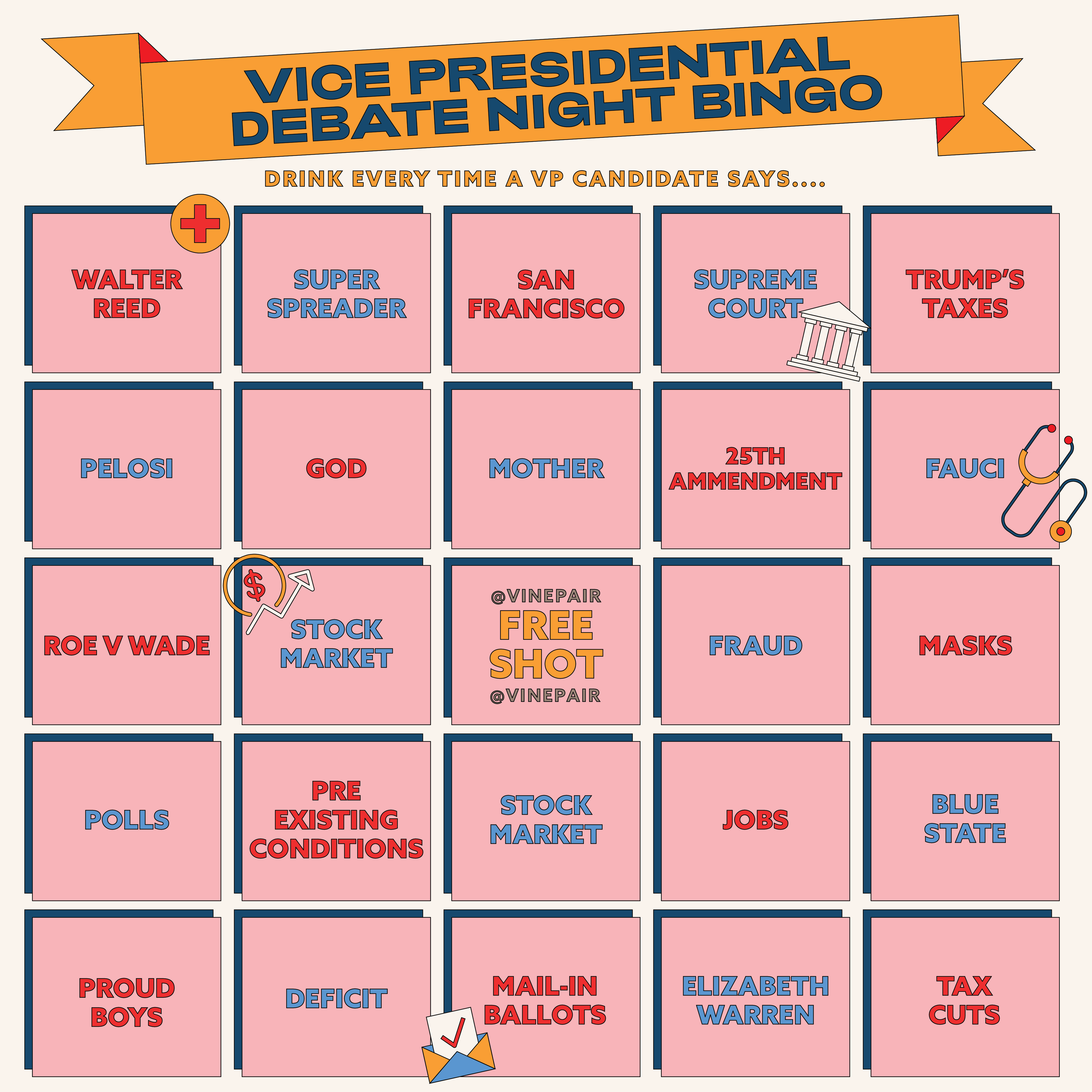 2020 Vision Board Party Bingo Card